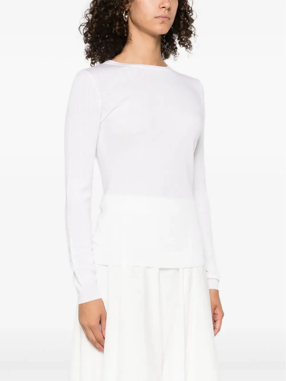 Elisabetta Franchi 長袖リブ編みセーター - White - 画像3
