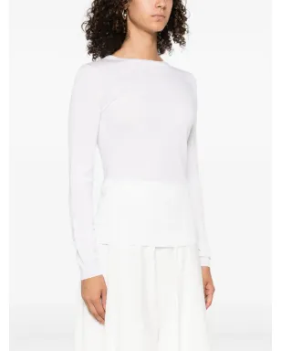 Elisabetta Franchi 長袖リブ編みセーター - White - サムネイル3