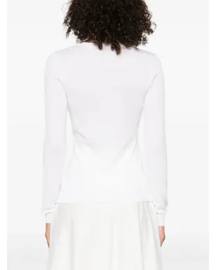 Elisabetta Franchi 長袖リブ編みセーター - White - サムネイル4
