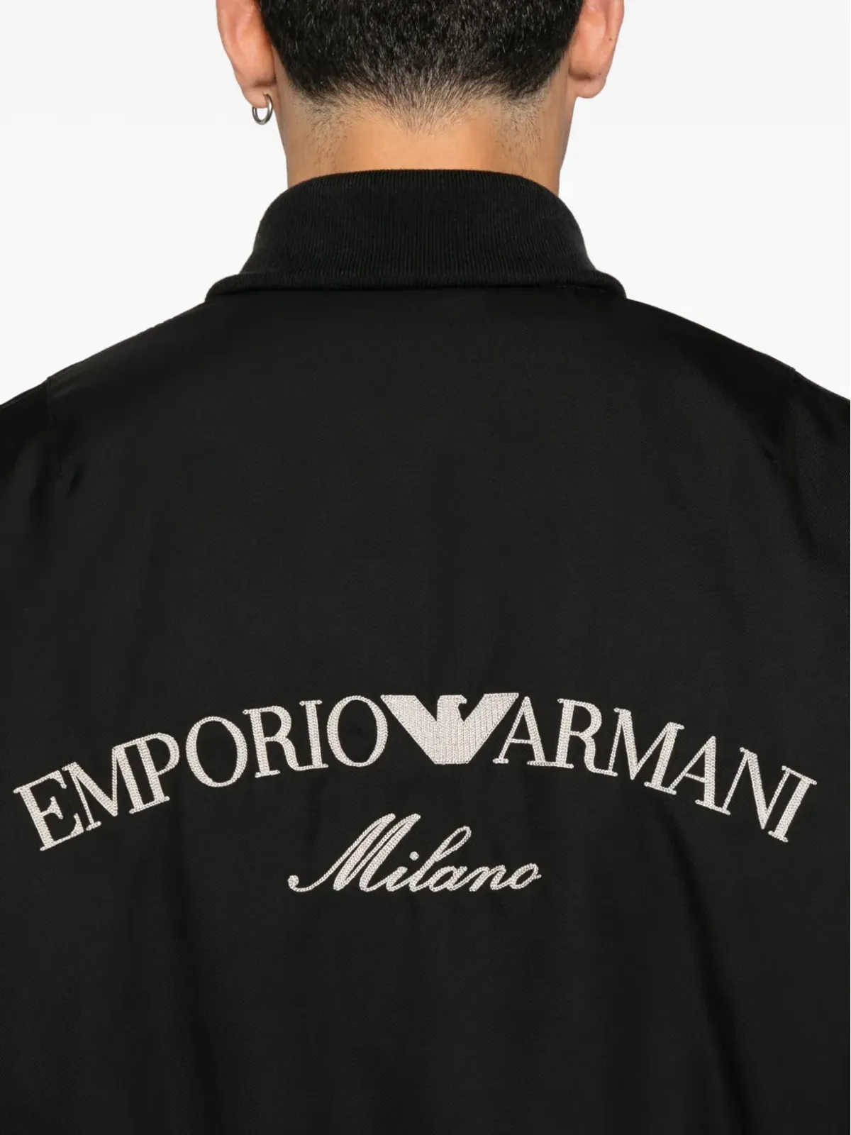 Emporio Armani ロゴ刺繍ボンバー ジャケット - 画像5