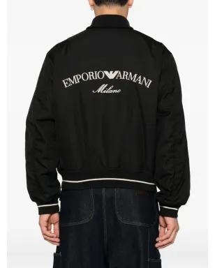 Emporio Armani ロゴ刺繍ボンバー ジャケット - サムネイル4