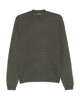 Emporio Armani 幾何学模様のバージンウールセーター - サムネイル1