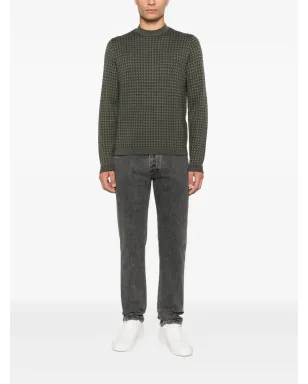 Emporio Armani 幾何学模様のバージンウールセーター - サムネイル2