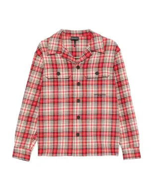 Emporio Armani チェック柄ウールシャツ レッド - サムネイル1
