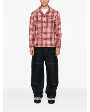 Emporio Armani チェック柄ウールシャツ レッド - サムネイル2