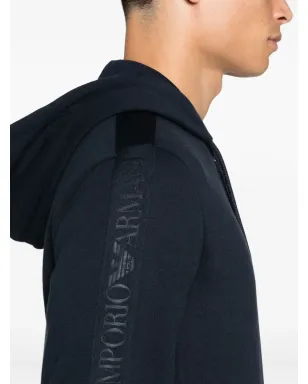 Emporio Armani ロゴディテール フード付きジップアップ スウェットシャツ - サムネイル5