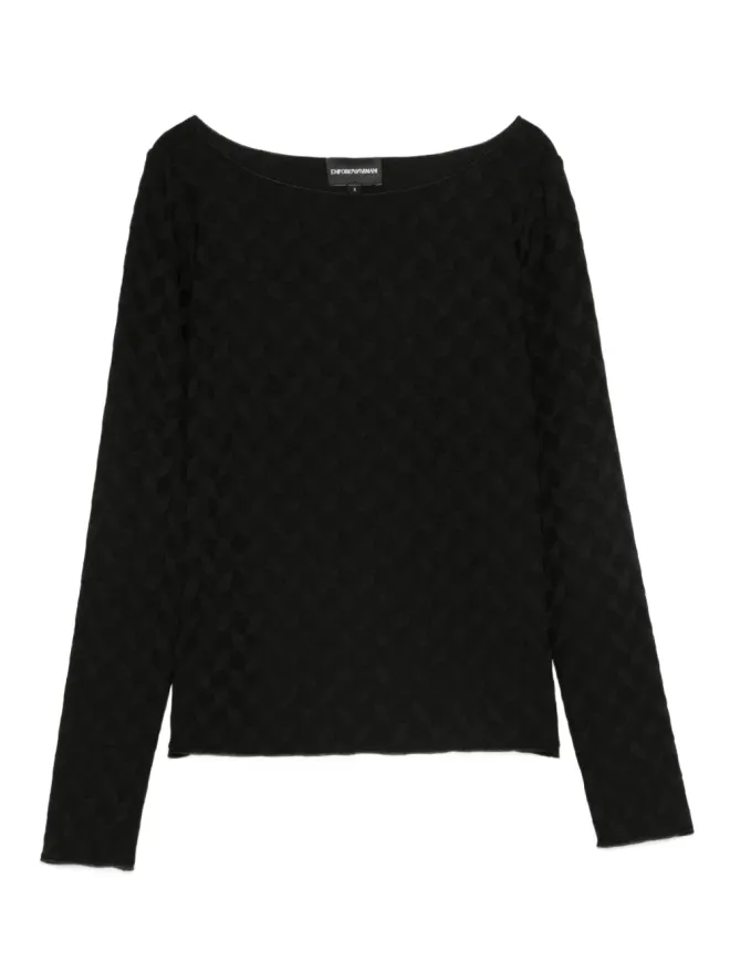Emporio Armani Emporio Armani テクスチャード ボートネック セーターの商品画像