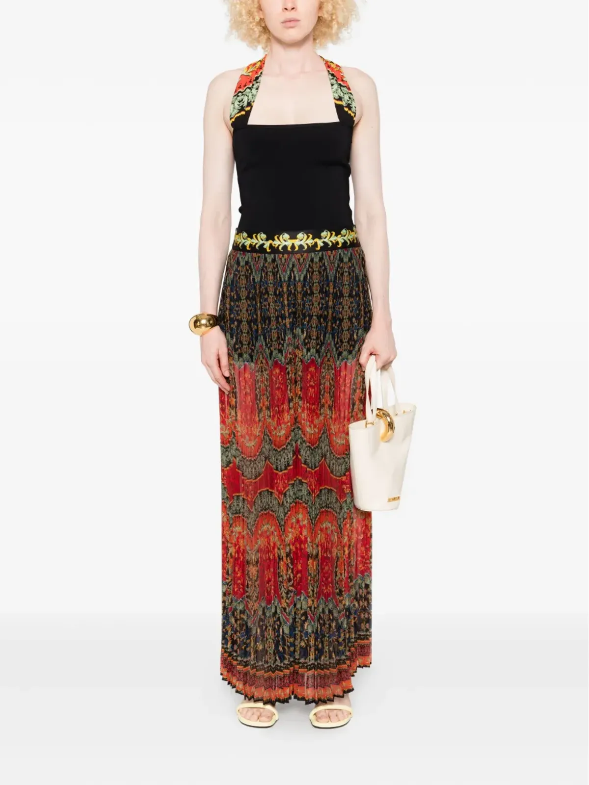 alice + olivia 花柄プリント ホルターネックトップ - 画像2
