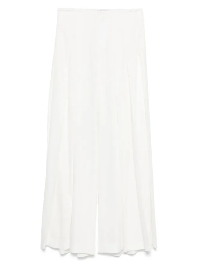Alice + Olivia alice + olivia プリーツ入りワイドレッグパンツ - Whiteの商品画像