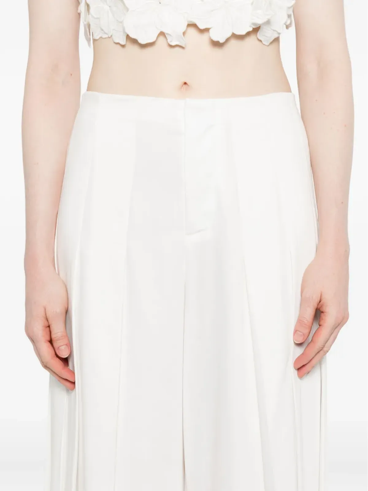 alice + olivia プリーツ入りワイドレッグパンツ - White - 画像5