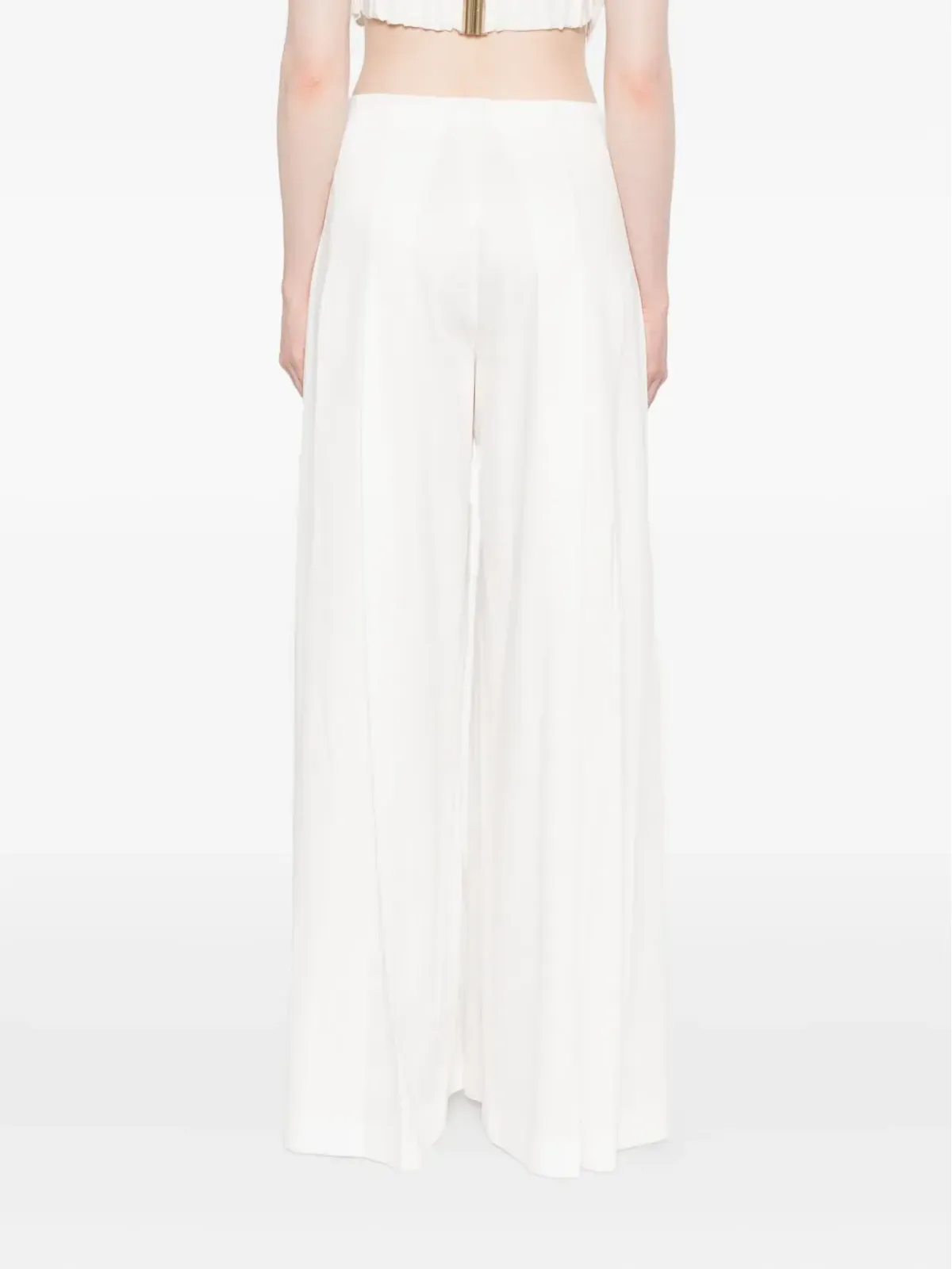 alice + olivia プリーツ入りワイドレッグパンツ - White - 画像4