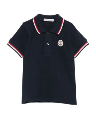 Moncler Enfant ロゴパッチ付きティップドカラー ポロシャツ - サムネイル1