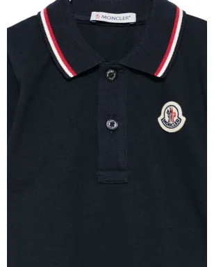 Moncler Enfant ロゴパッチ付きティップドカラー ポロシャツ - サムネイル3