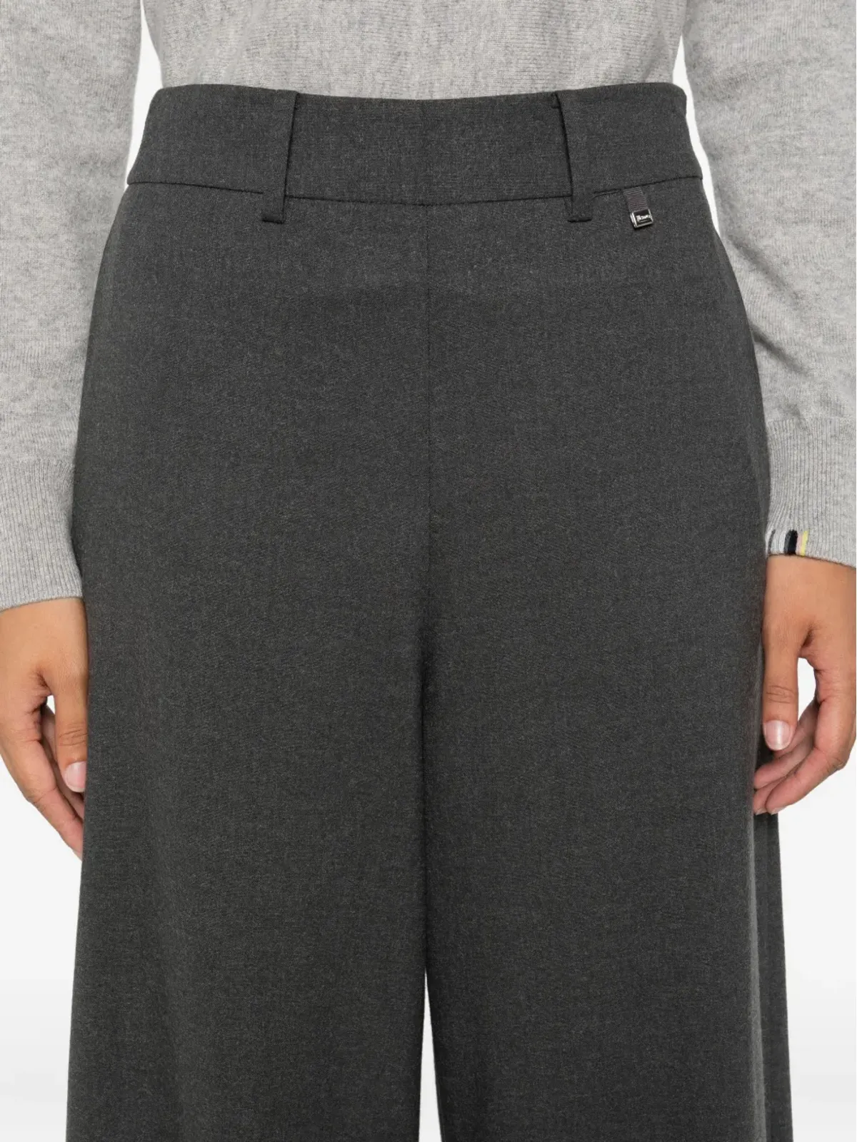 Herno ベルトループ付きストレートパンツ - 画像5