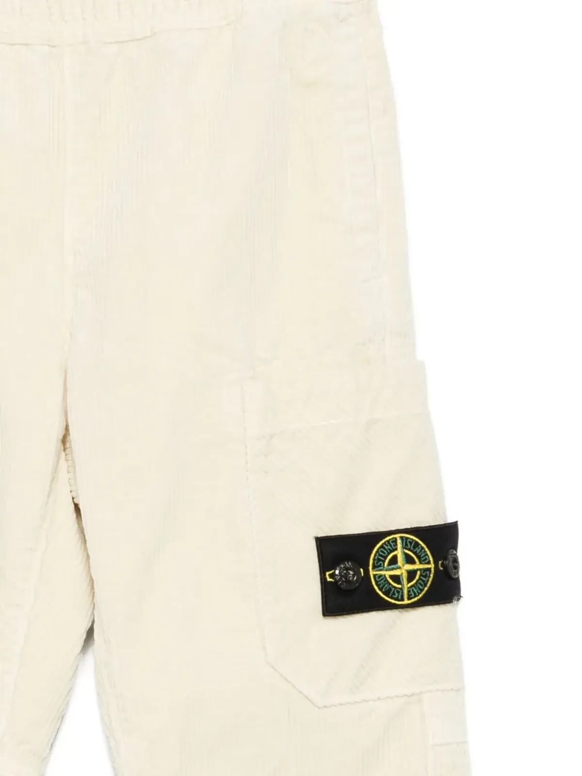 Stone Island Junior パッチポケット付きコーデュロイパンツ - ベージュ - 画像3