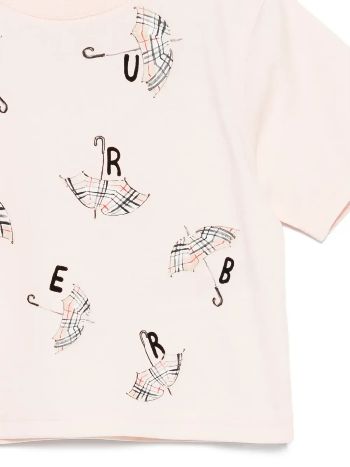 Burberry Kids 傘プリント コットン トップス - ピンク - 画像3