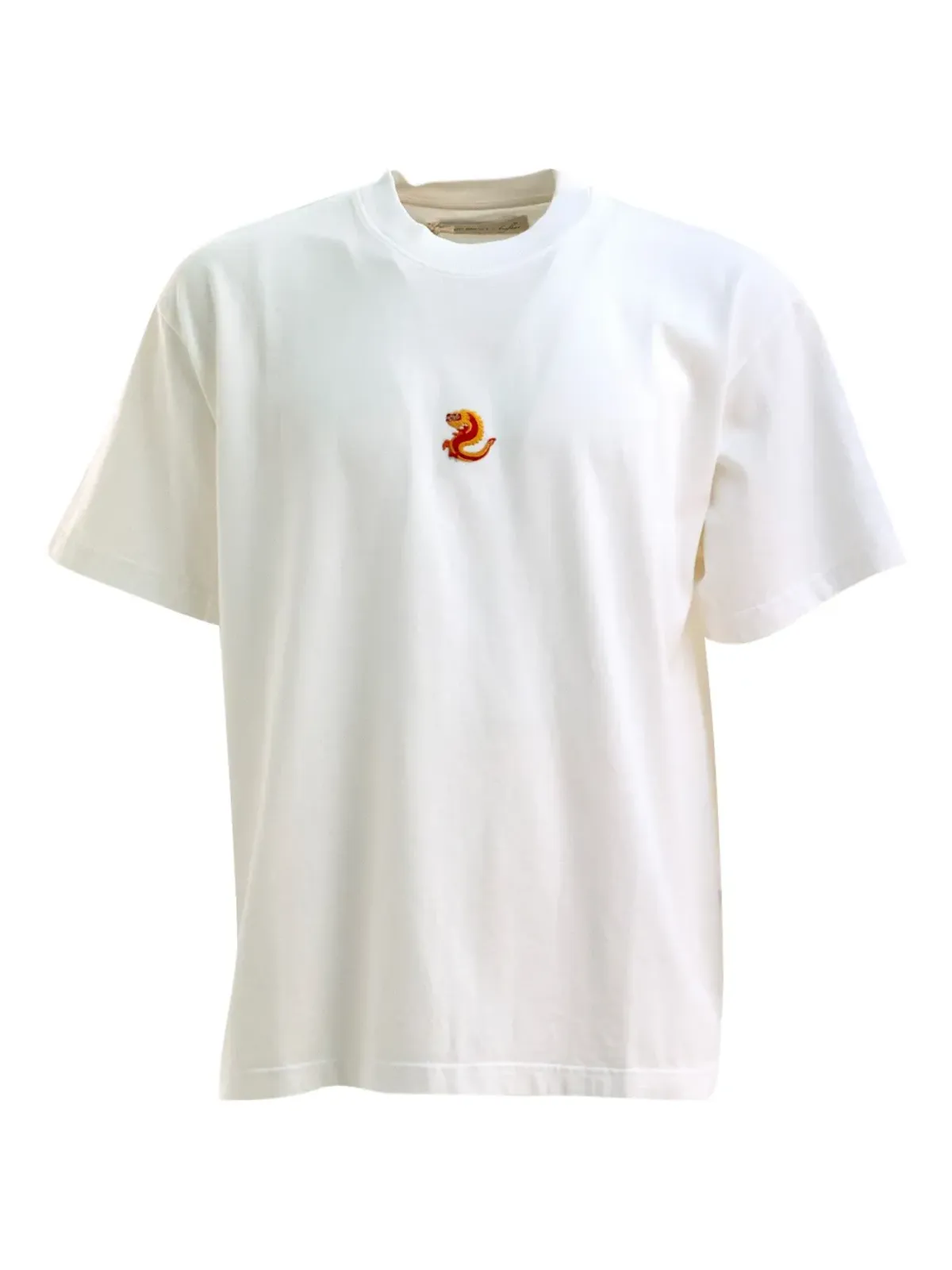 ALBERTO BRESCI 刺繍ドラゴン Tシャツ - White - 画像1
