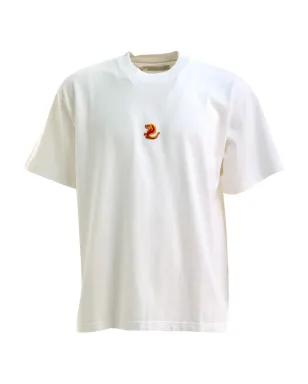 ALBERTO BRESCI 刺繍ドラゴン Tシャツ - White - サムネイル1