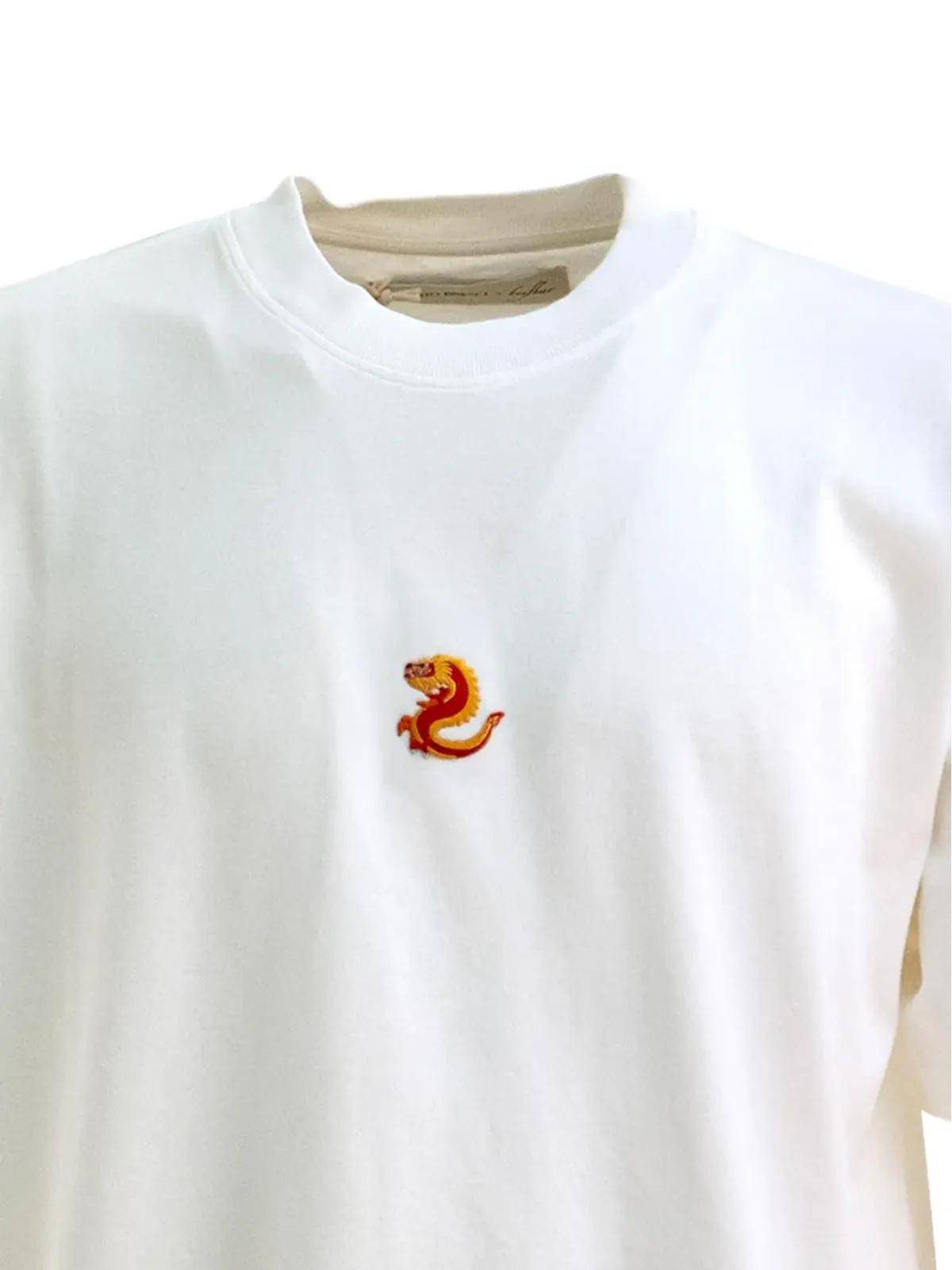 ALBERTO BRESCI 刺繍ドラゴン Tシャツ - White - 画像2