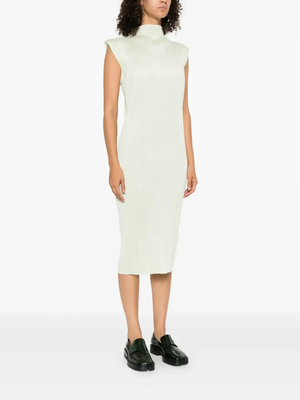 Pleats Please Issey Miyake モックネック・ミディドレス - 画像2