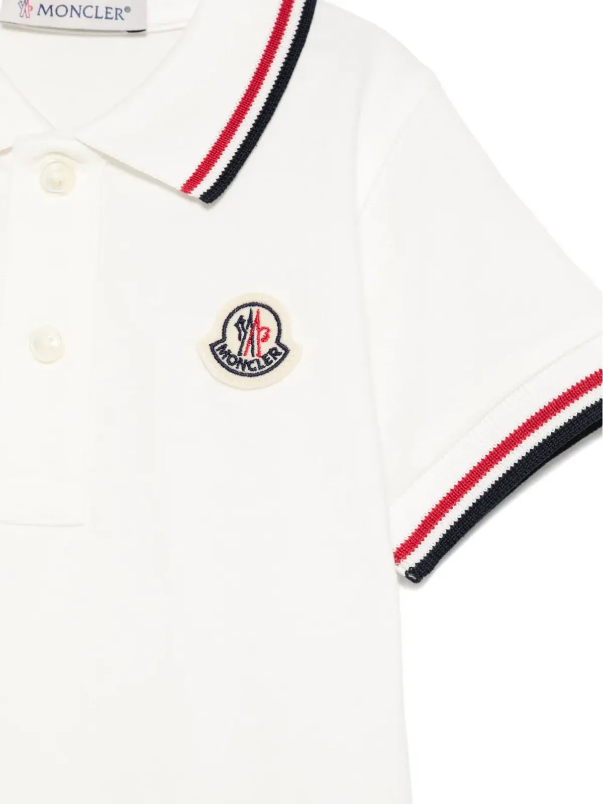 Moncler Enfant ロゴパッチ付きポロシャツ - White - 画像3