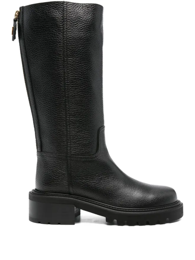 Via Roma 15 Via Roma 15 レザー ジップディテール ブーツ - ブラックの商品画像
