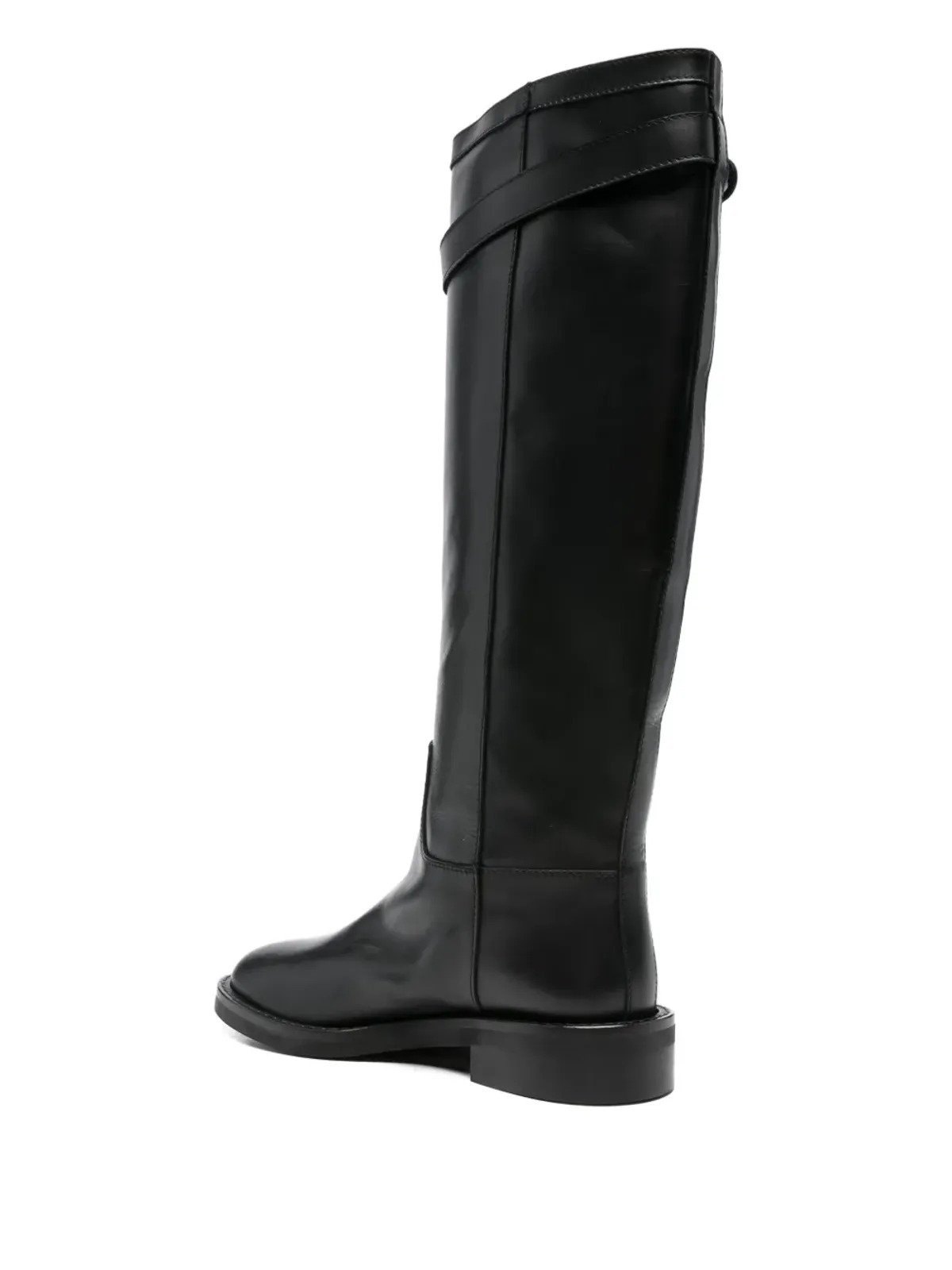 Via Roma 15 30mmバックル付きレザーブーツ - ブラック - 画像3