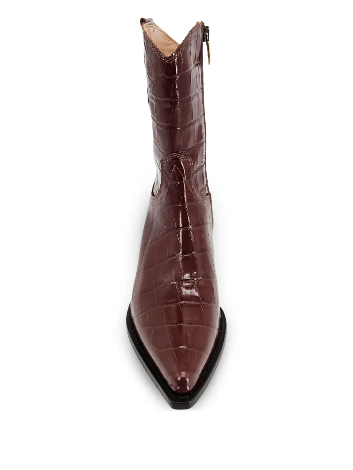 Madison.Maison クロコダイル型押し ポインテッドトゥ ブーツ - 画像3