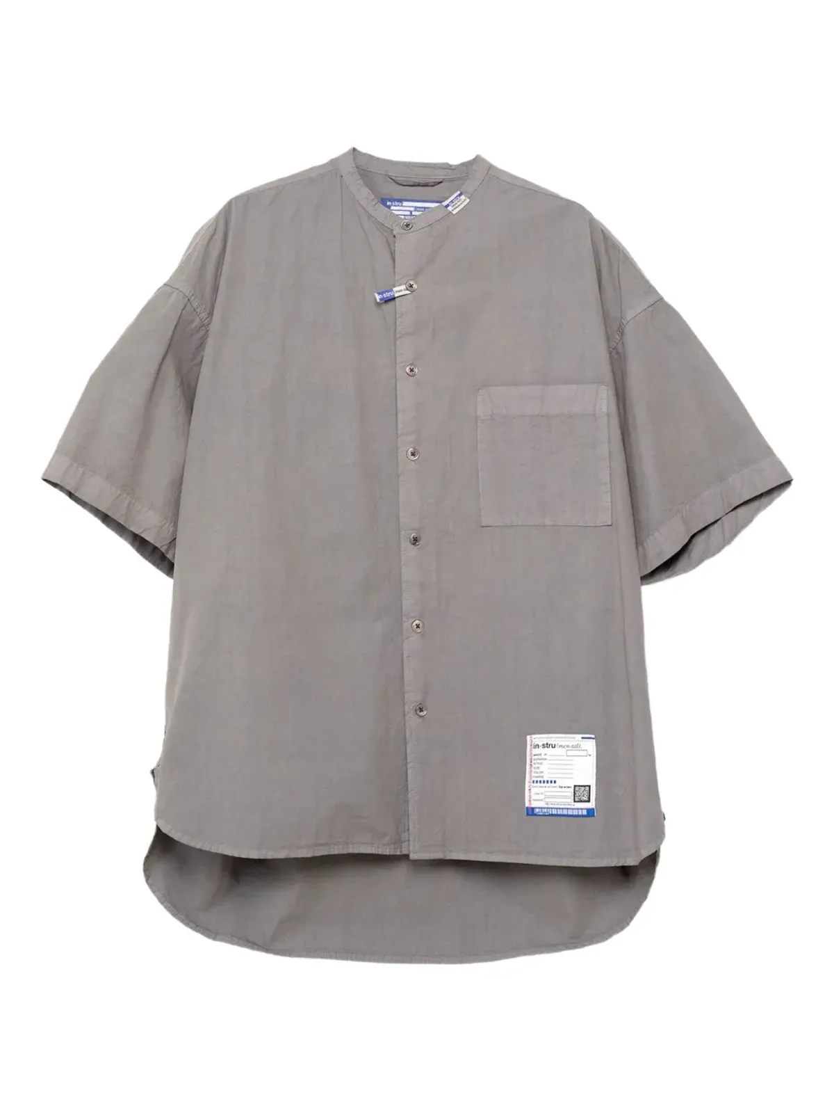 in･stru(men-tal). 半袖ボタンシャツ - グレー - 画像1