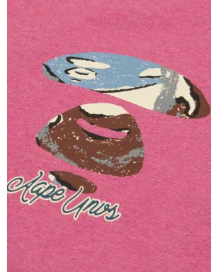 AAPE BY *A BATHING APE® ape head graphic T-shirt - Pink - サムネイル3