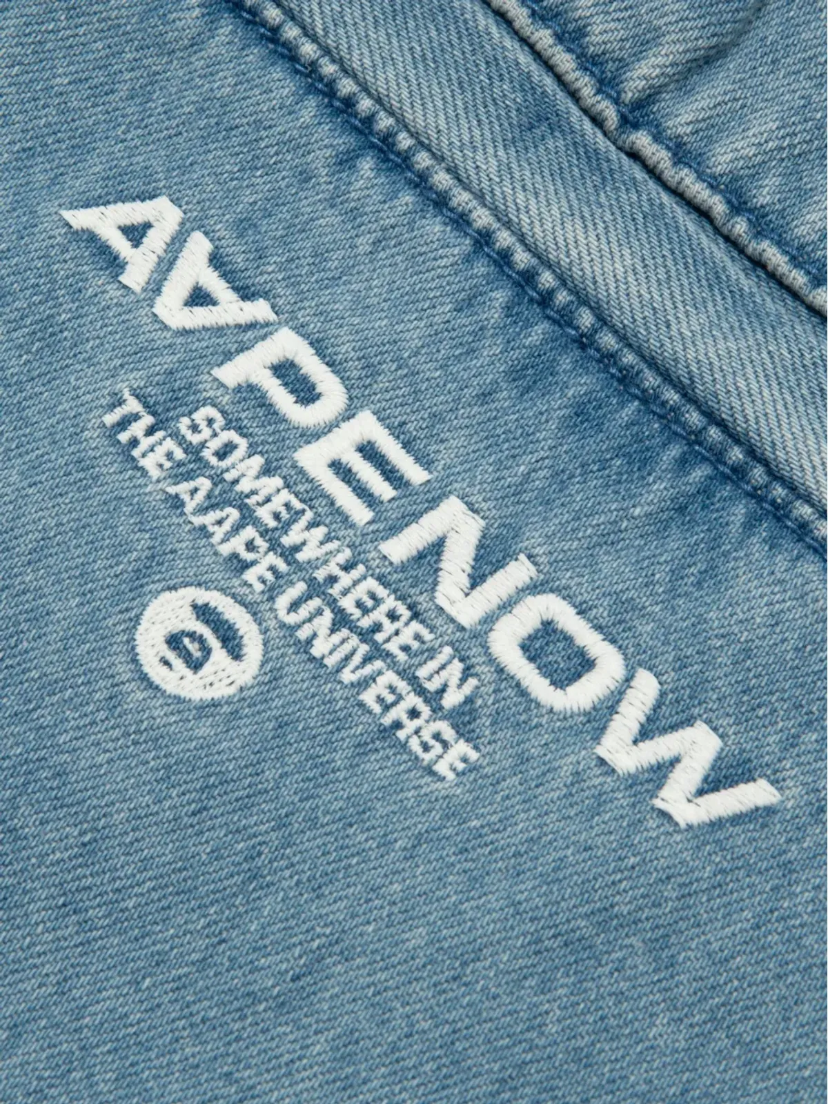 AAPE BY *A BATHING APE® ロゴアップリケ付きエラスティック レギュラージーンズ - 画像3
