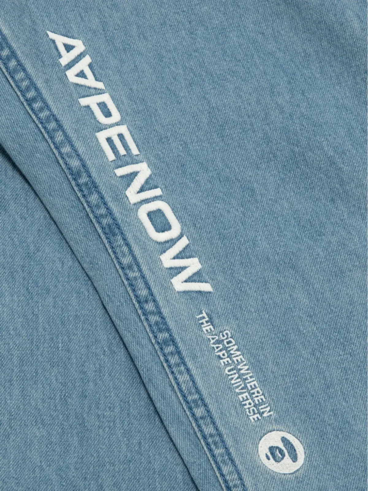 AAPE BY *A BATHING APE® ロゴアップリケ付きエラスティック レギュラージーンズ - 画像4
