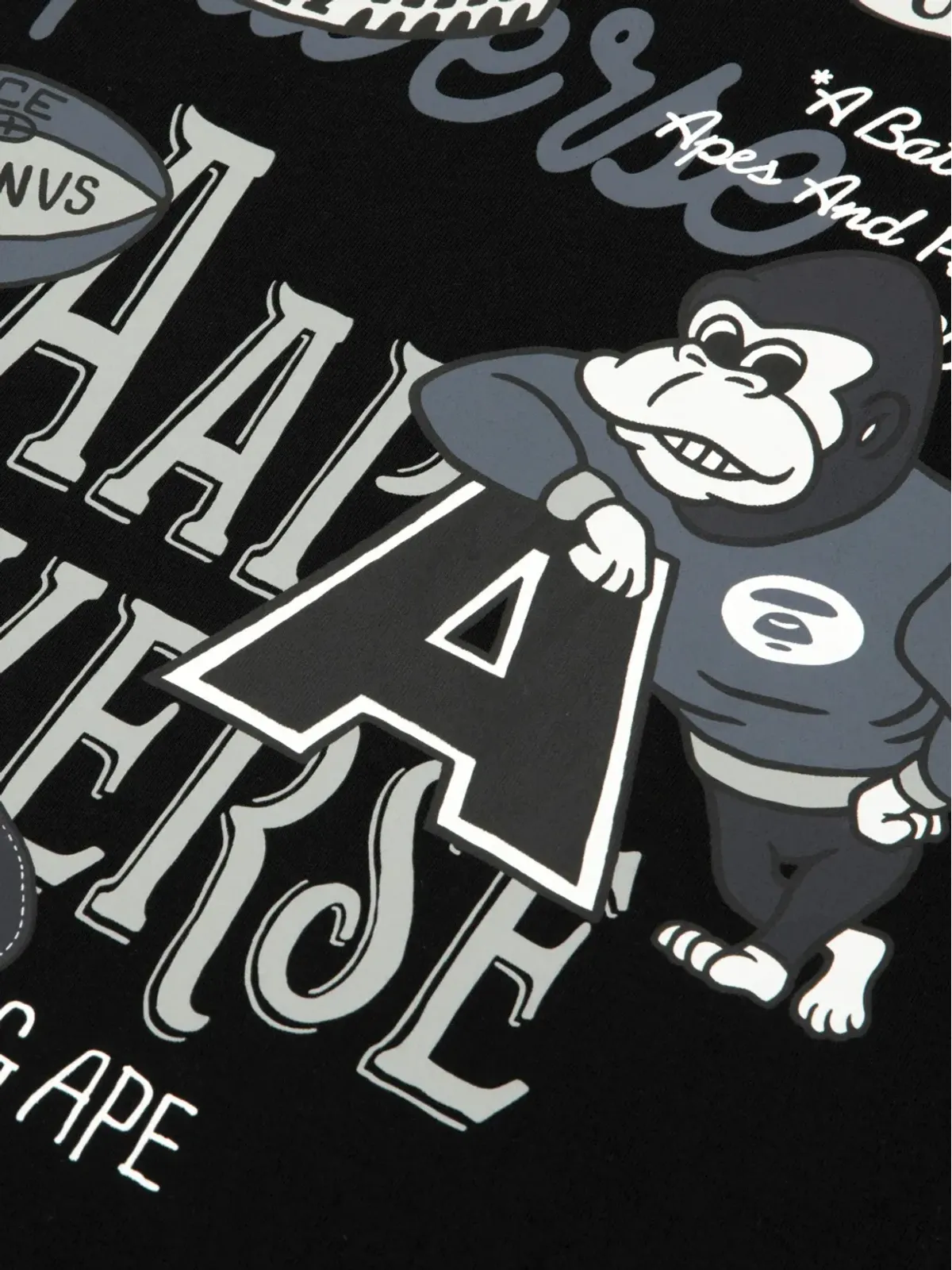 AAPE BY *A BATHING APE® エイプ ユニバーシティ風 Tシャツ - 画像4