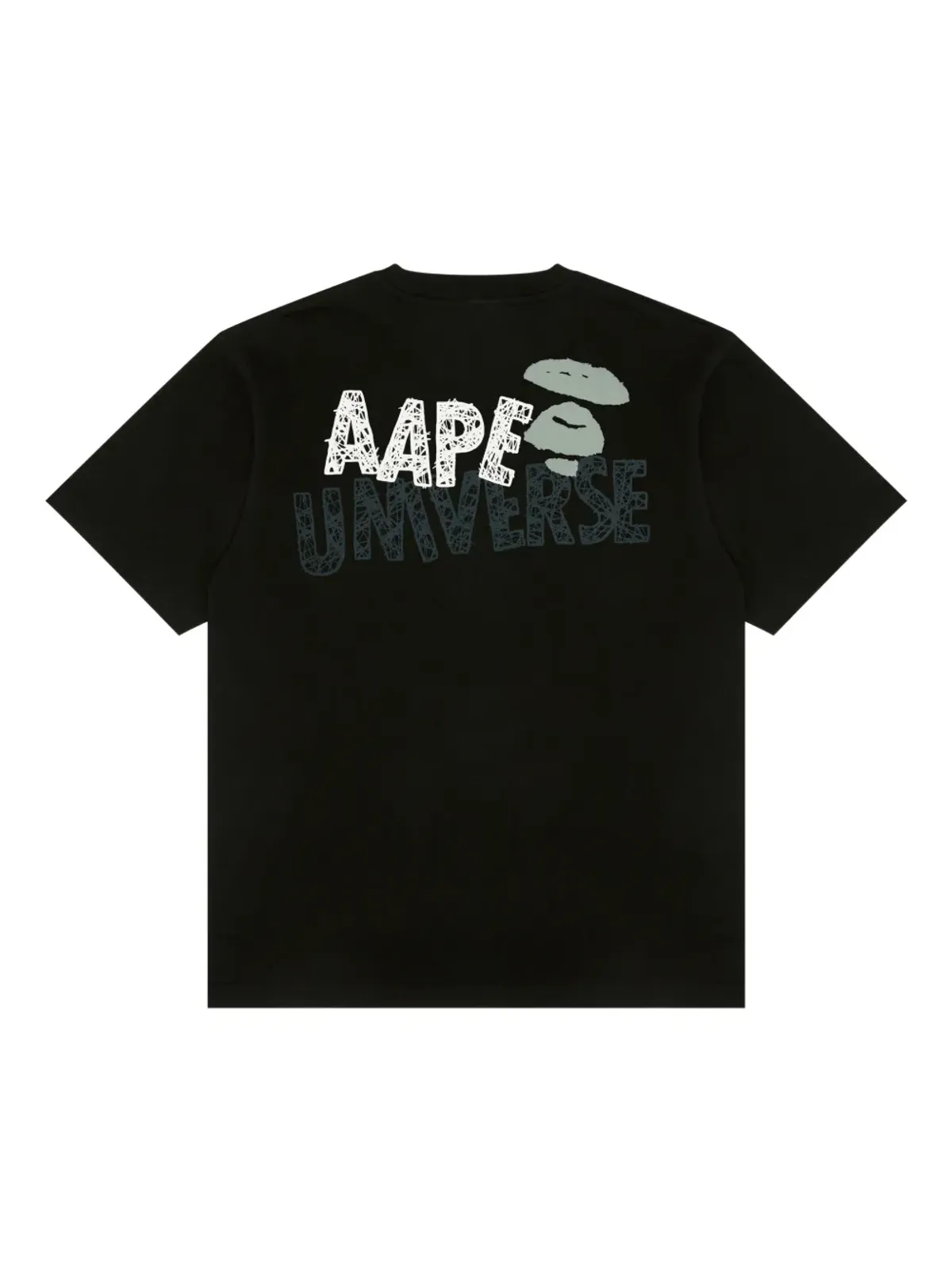 AAPE BY *A BATHING APE® AAPE UniverseプリントTシャツ - ブラック - 画像2