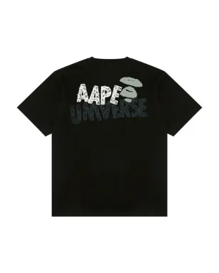 AAPE BY *A BATHING APE® AAPE UniverseプリントTシャツ - ブラック - サムネイル2