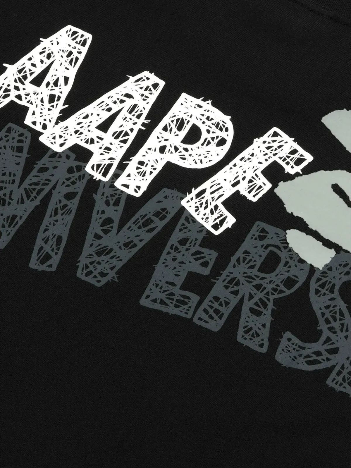AAPE BY *A BATHING APE® AAPE UniverseプリントTシャツ - ブラック - 画像4