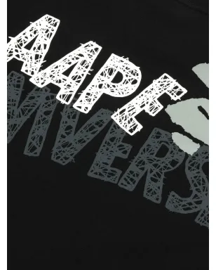 AAPE BY *A BATHING APE® AAPE UniverseプリントTシャツ - ブラック - サムネイル4