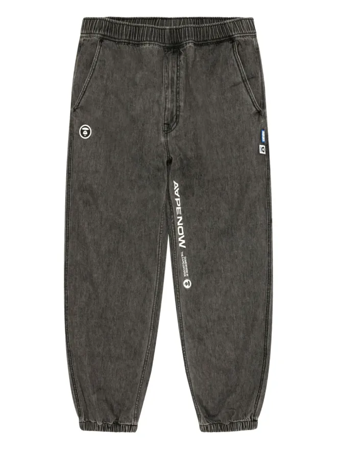 AAPE BY *A BATHING APE® AAPE BY *A BATHING APE® ape now ロゴアップリケ レギュラージーンズの商品画像