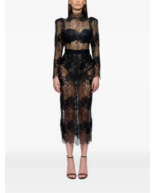 Ana Radu レースのハイネックミディドレス - サムネイル2