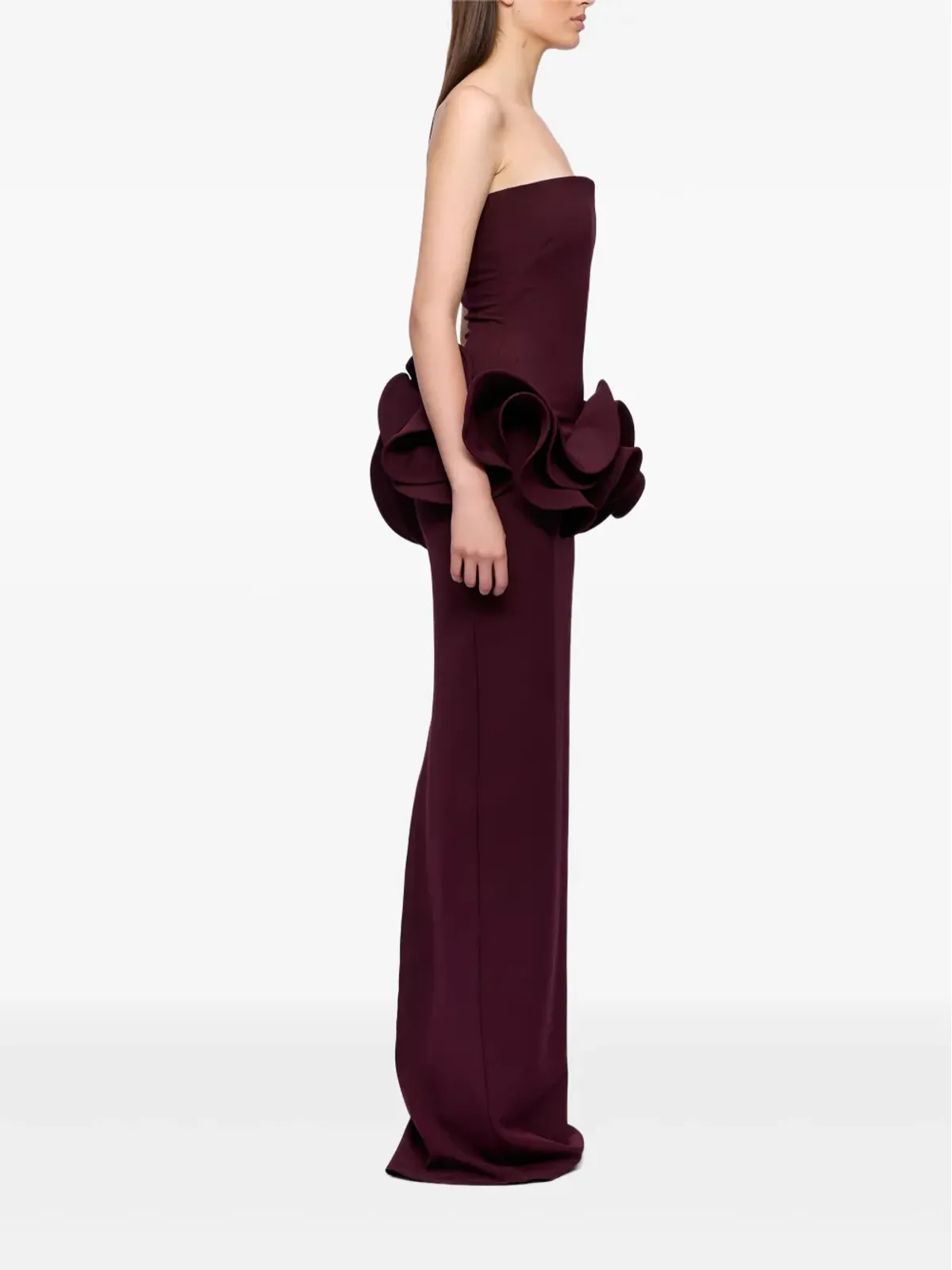Ana Radu ラッフルストラップレス マキシドレス - 画像3
