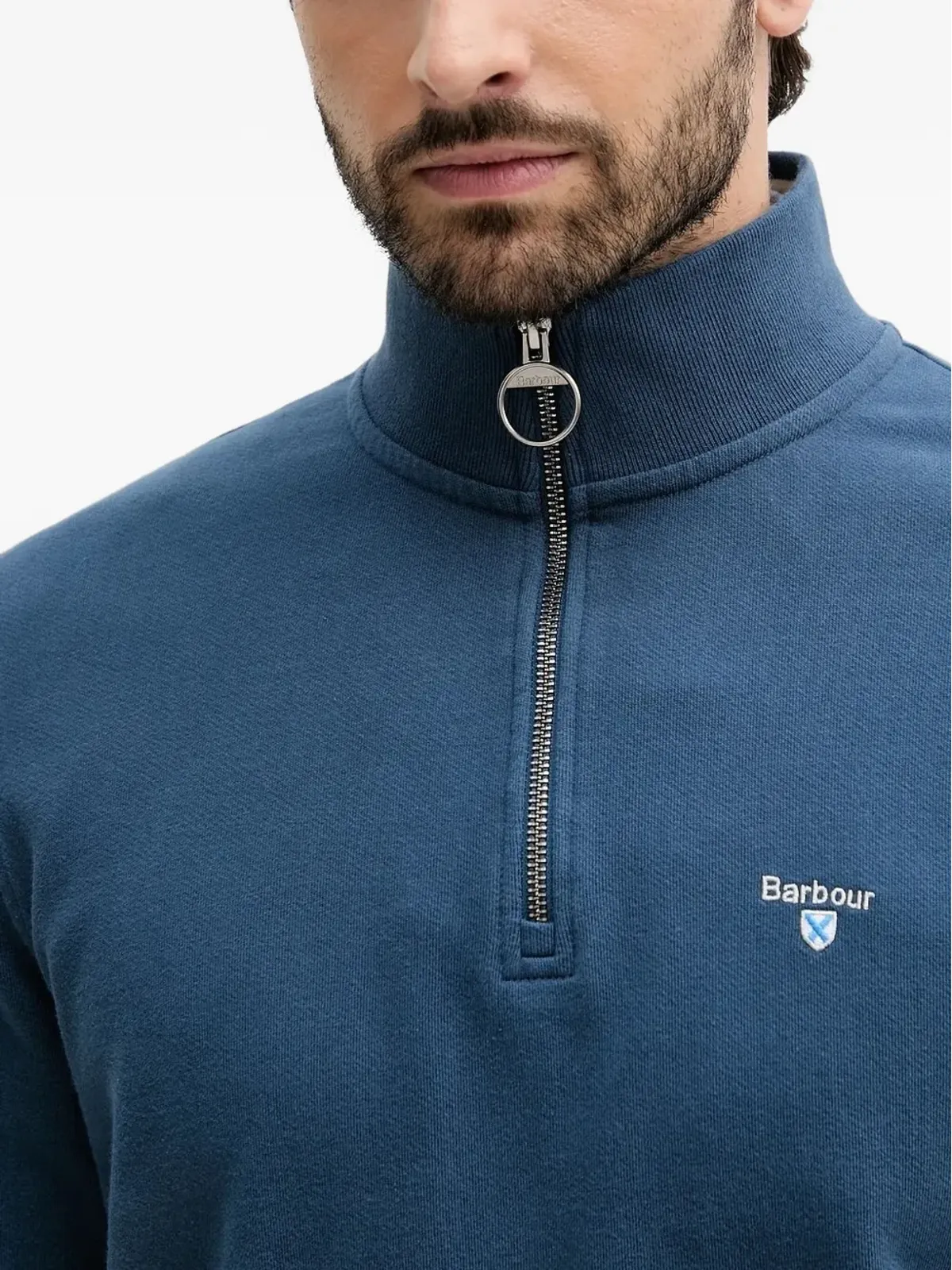 Barbour ハーフジップハイネック スウェットシャツ - 画像4