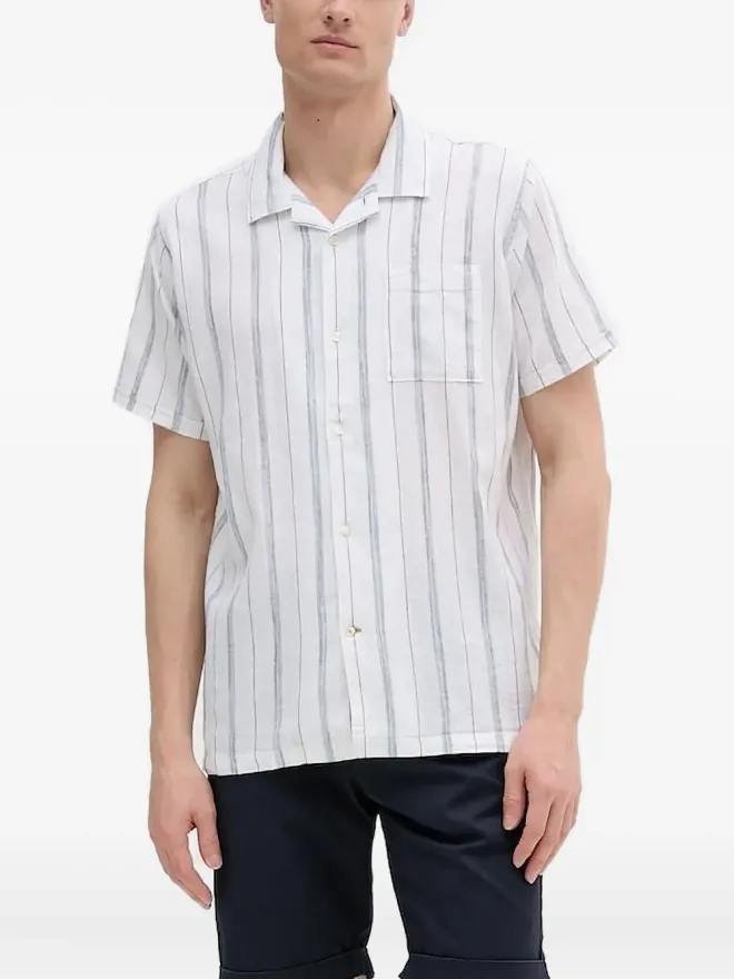 Barbour Barbour ストライプ リバーレシャツ（ホワイト）の商品画像
