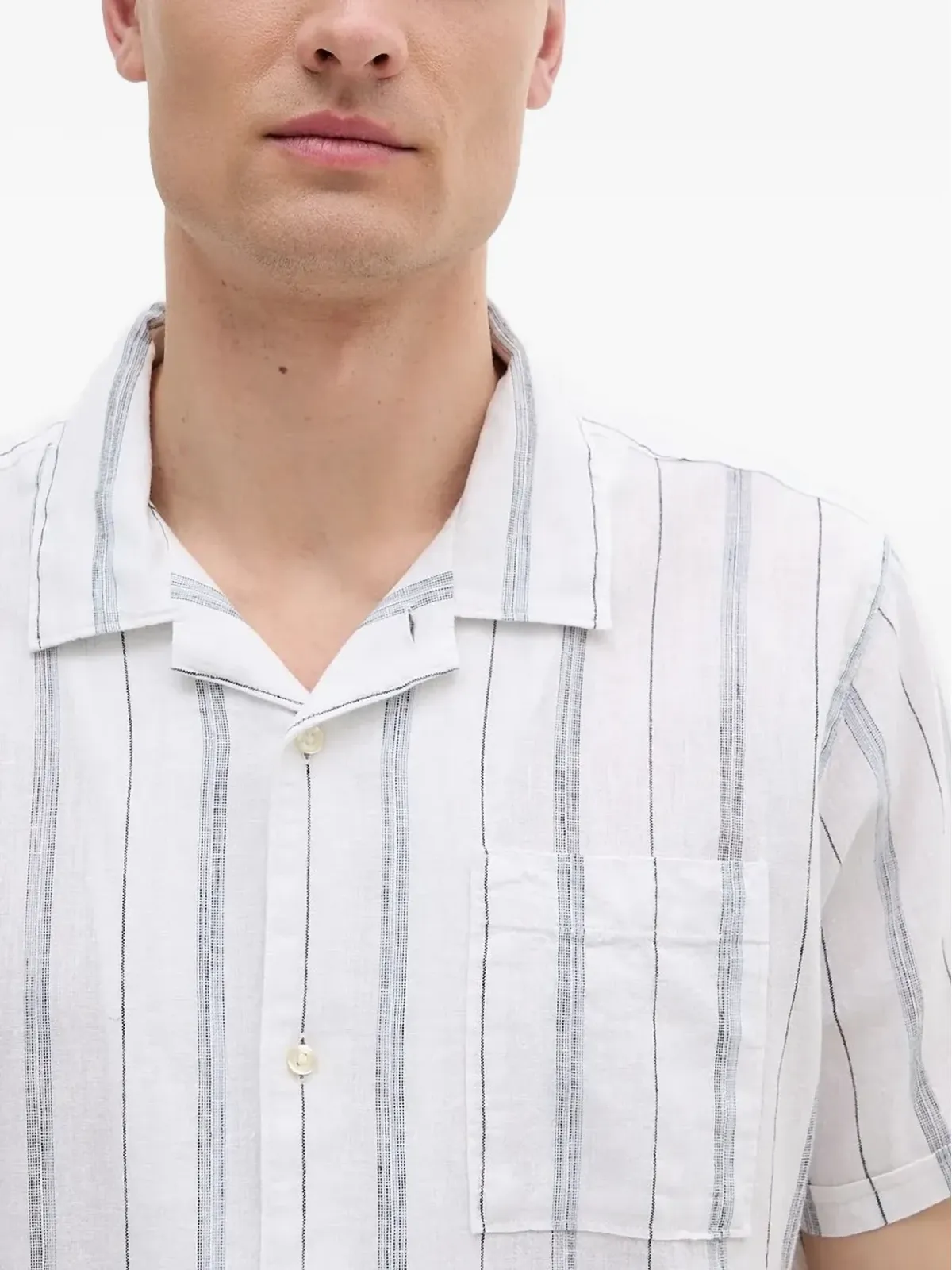 Barbour ストライプ リバーレシャツ（ホワイト） - 画像3