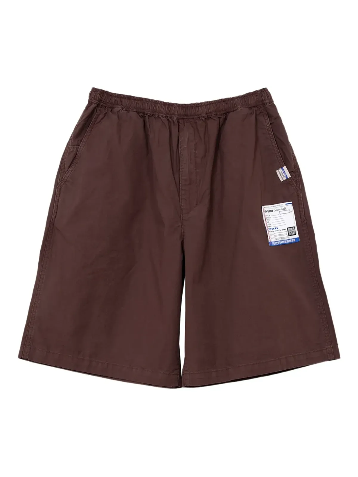 in･stru(men-tal). elastic-waist shorts - Brown - 画像1