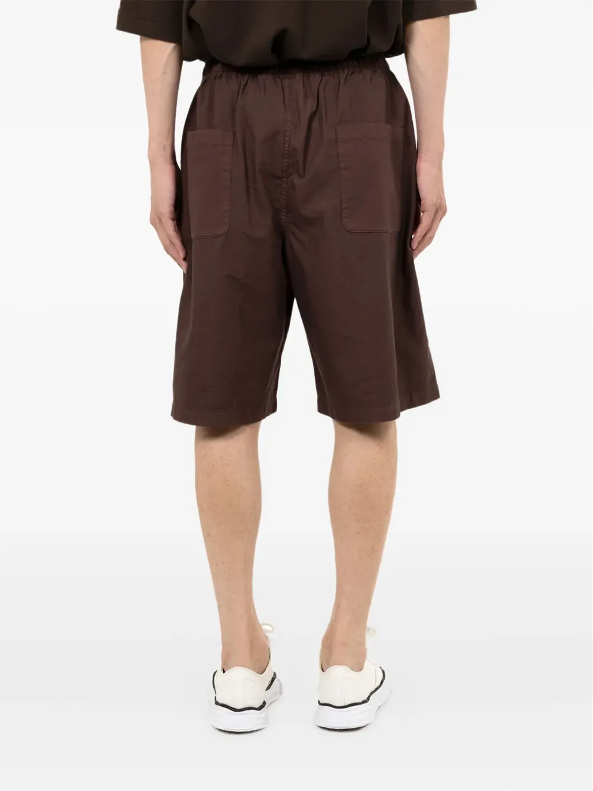in･stru(men-tal). elastic-waist shorts - Brown - 画像3