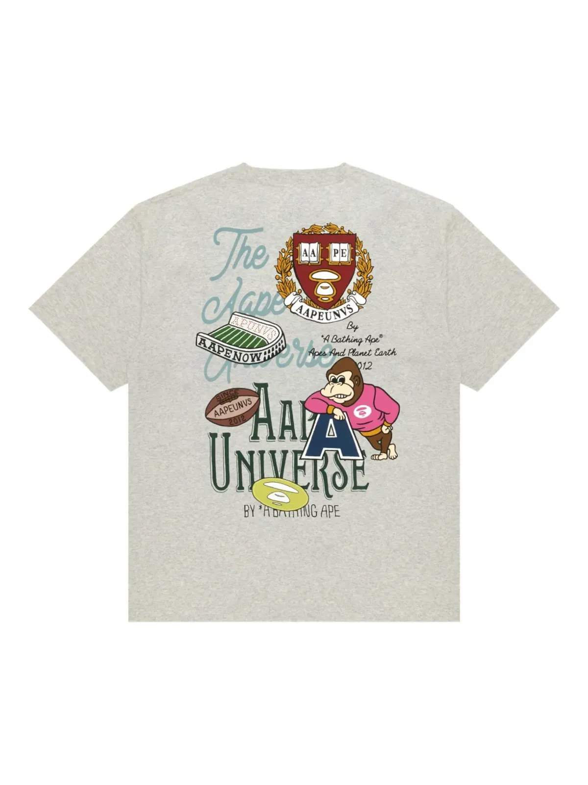 AAPE BY *A BATHING APE® アapeunvs カレッジ グラフィックプリント Tシャツ - 画像2