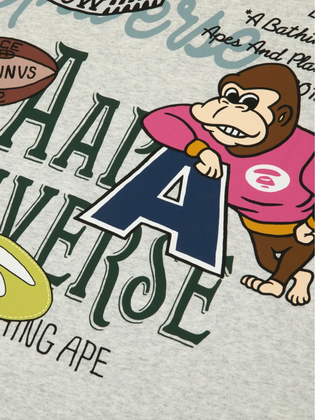 AAPE BY *A BATHING APE® アapeunvs カレッジ グラフィックプリント Tシャツ - 画像4