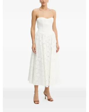 Bardot Estie eyelet lace-up dress - White - サムネイル2
