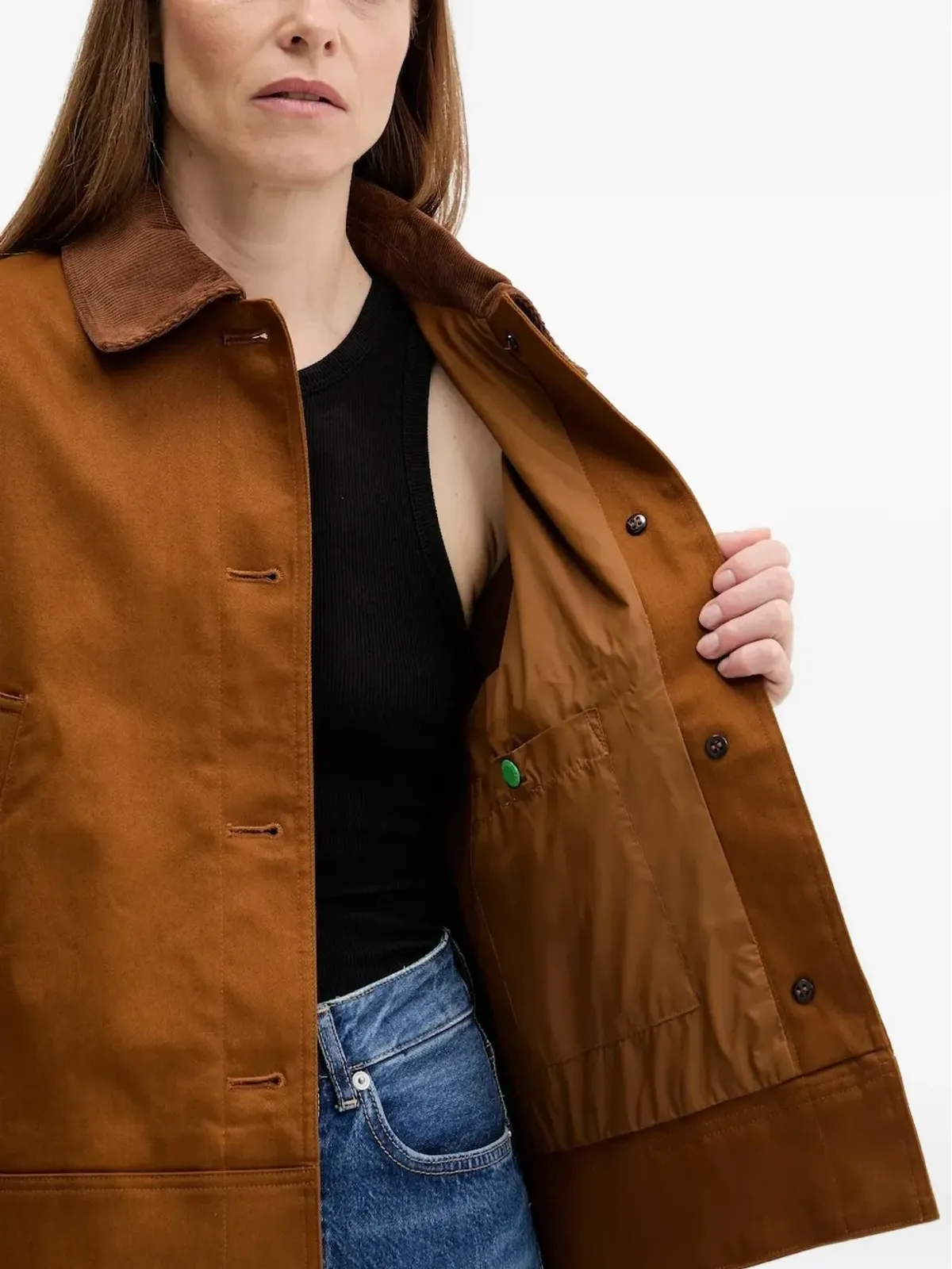 Barbour コーデュロイ襟付きボタンジャケット - 画像3