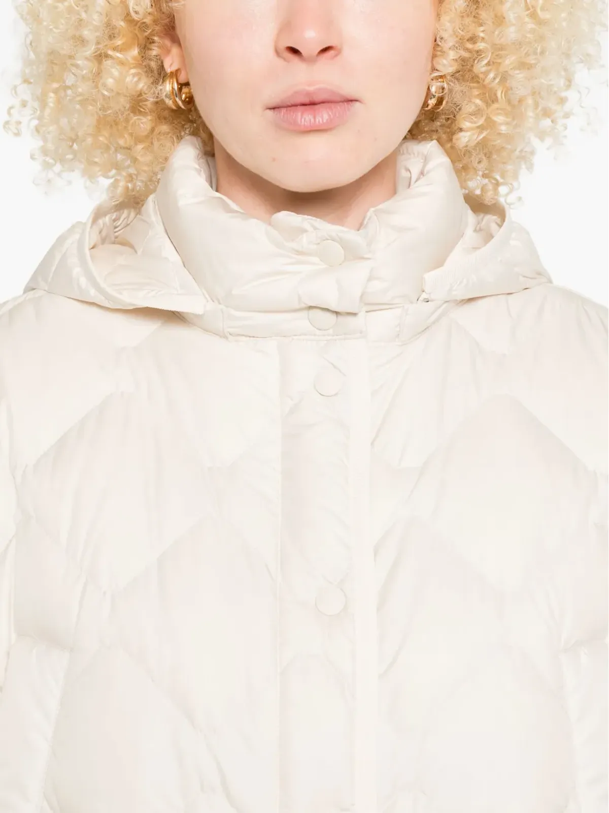 Woolrich キルティングフード付きコート - 画像5